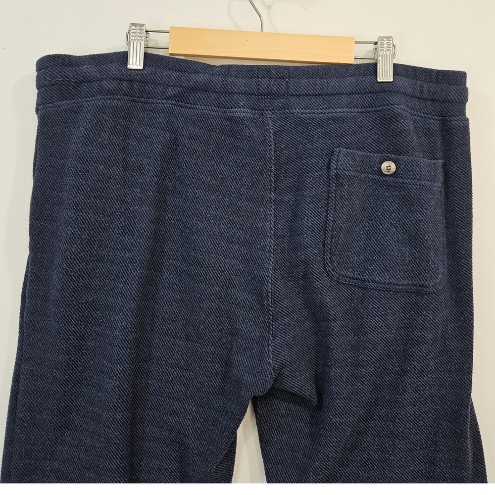Faherty Brand Mens Legend Herringbone Knit Joggers XL Blue Lounge Pockets Casual - Picture 6 of 14